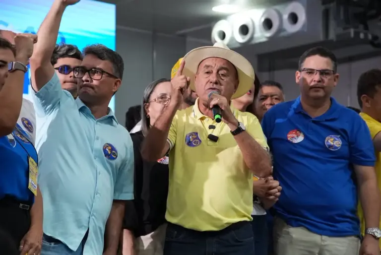 O pré-candidato destacou, em seu discurso, o apoio da população | Foto: Thauã Conde