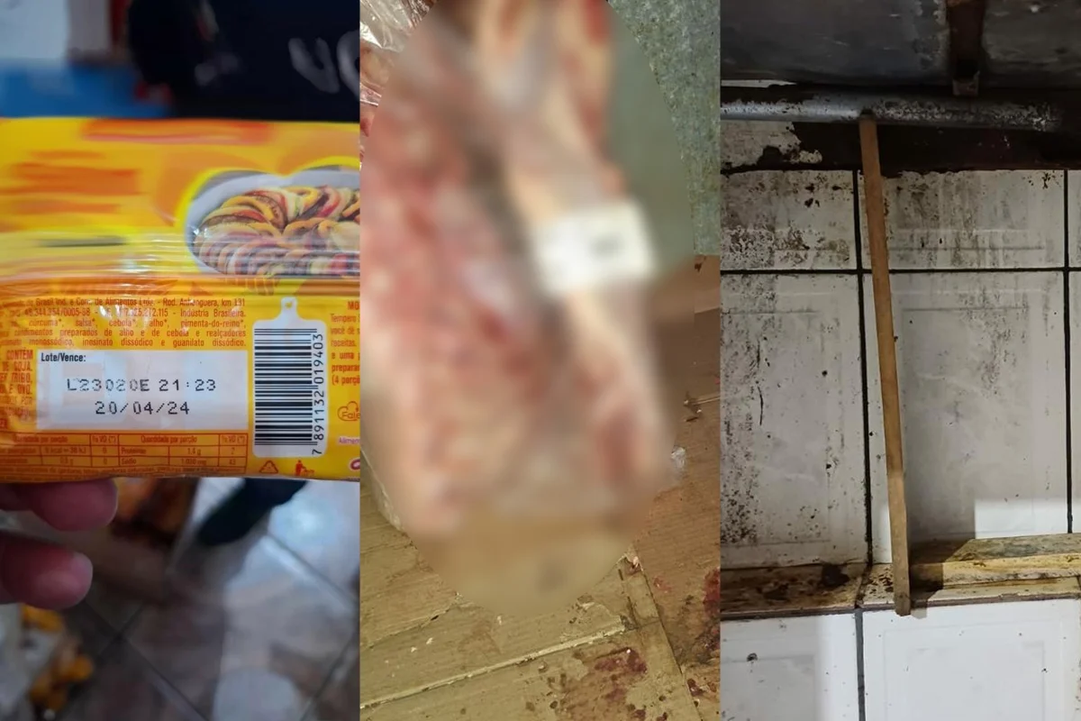 Fiscalização apreende 2,2 toneladas de alimentos vencidos e estragados Fiscalização apreende 2,2 toneladas de alimentos vencidos e estragados