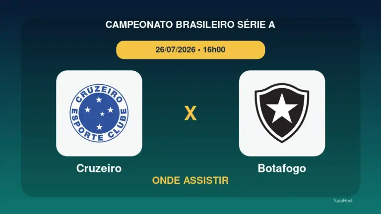 Cruzeiro x Botafogo onde assistir