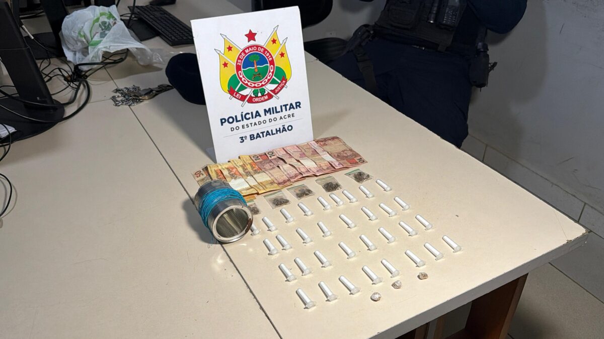 Adolescente é apreendido com drogas escondidas em lata de pipa em Rio Branco