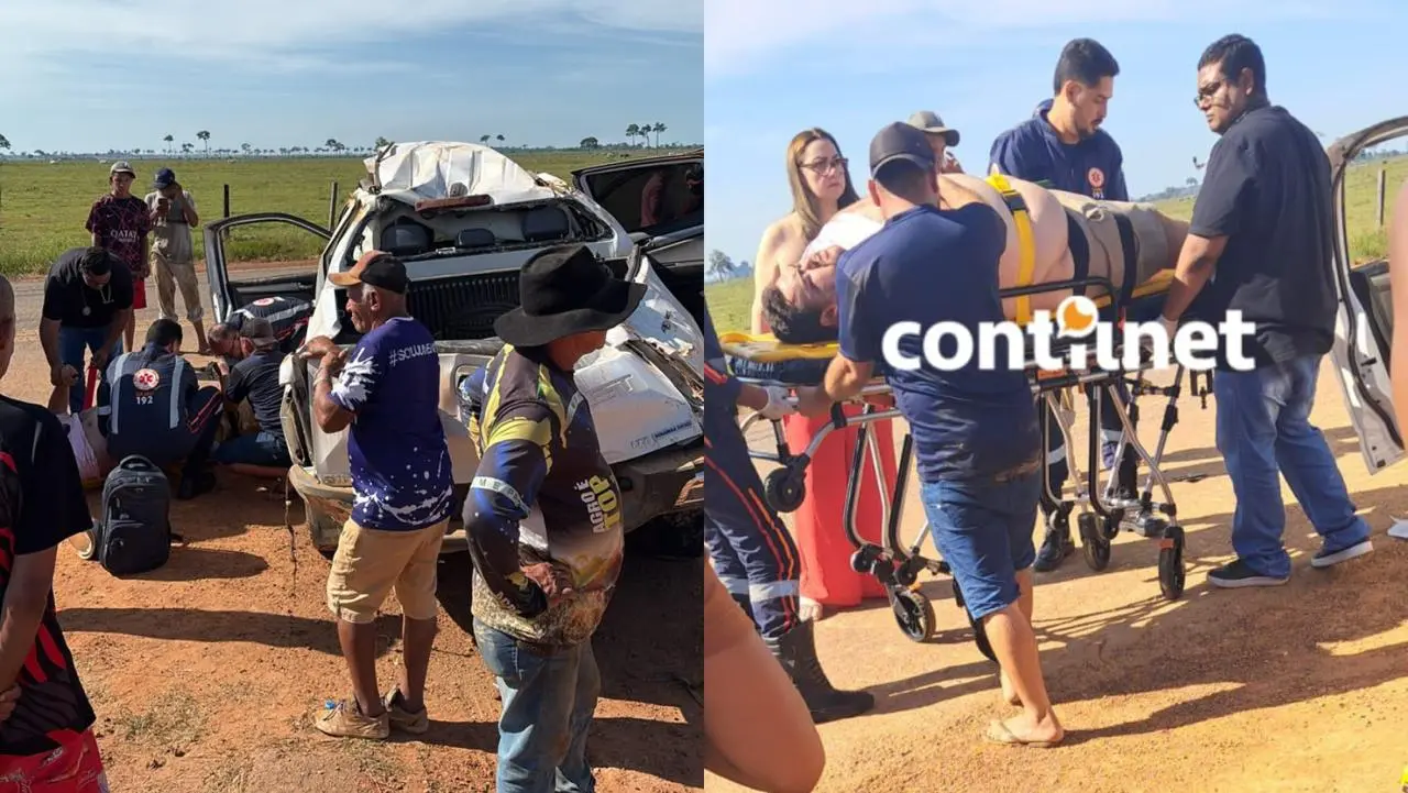 Empresário sofre acidente e capota caminhonete em rodovia do Acre