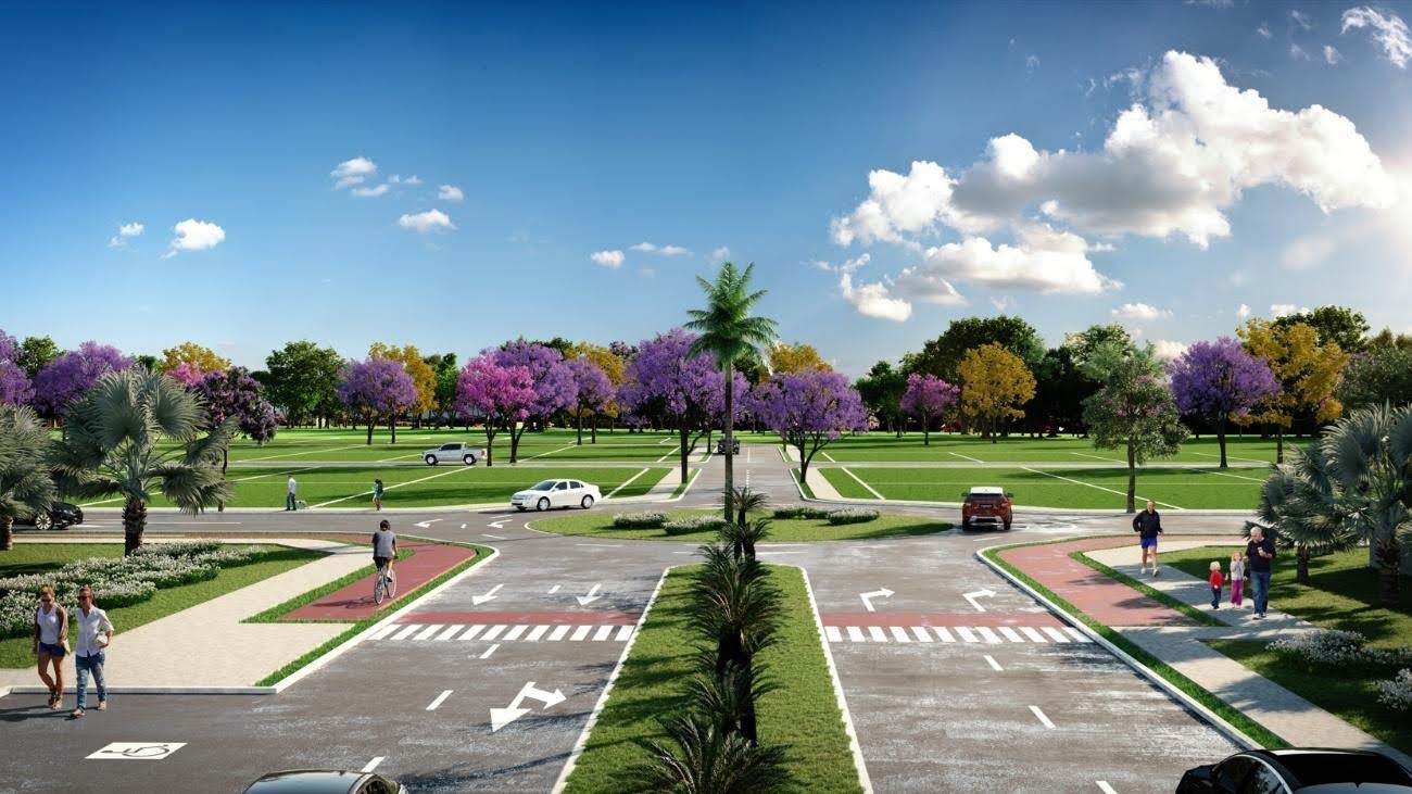 Enpar Urbanismo lidera parceria e lança 1º bairro planejado de Rio Branco Projeto 3d interno do empreendimento