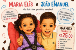 Feijoada beneficente para Maria Elis e João Emanuel acontece neste domingo