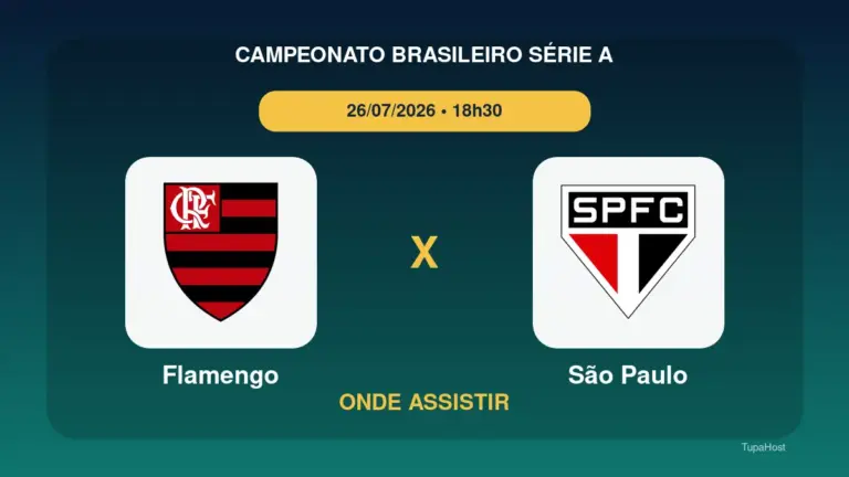 Flamengo x São Paulo onde assistir