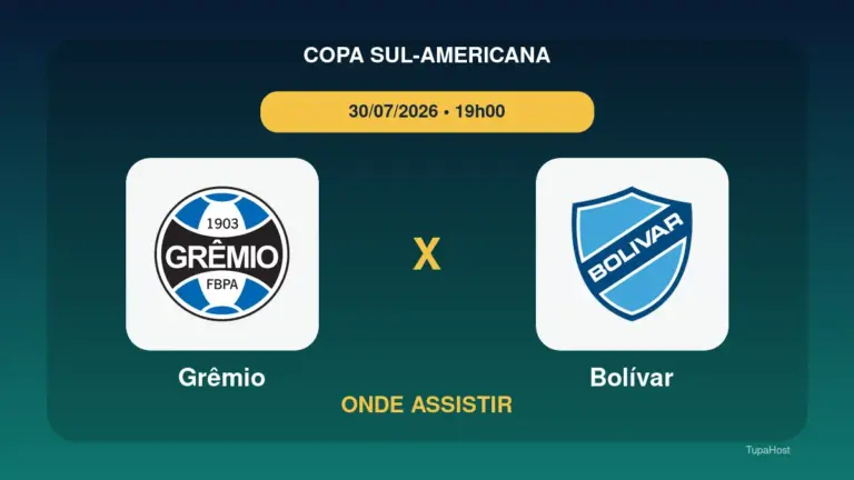 Grêmio x Bolívar onde assistir