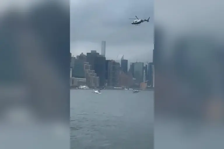 Hidroavião com 10 pessoas a bordo cai em Nova York após pouso forçado