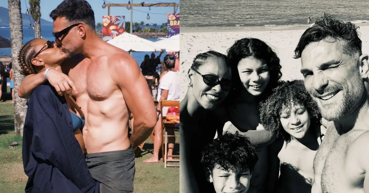 De folga, ator de “Quem Ama Cuida” aproveita dia de sol em família
