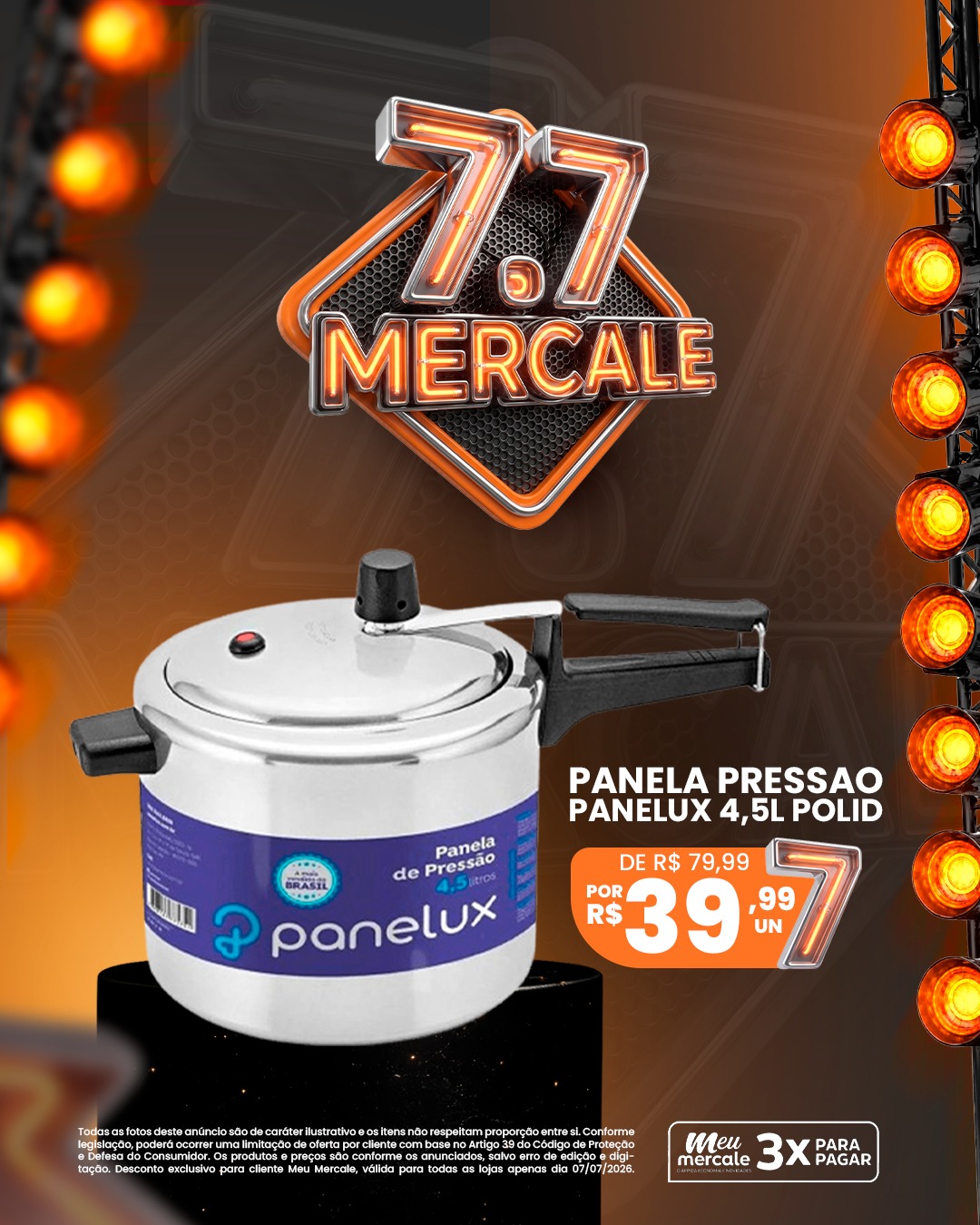 Mercale lança campanha 7.7 com panela de pressão por R$ 39,99 Mercale lança campanha 7.7 com panela de pressão por R$ 39,99