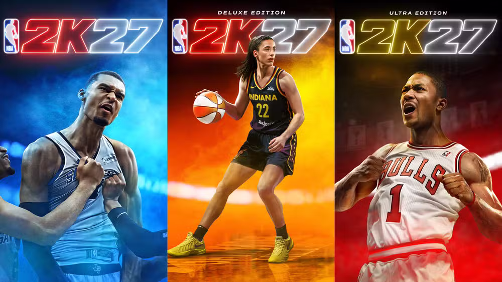 NBA 2K27: Wembanyama e Caitlin Clark fazem história nas capas do novo game