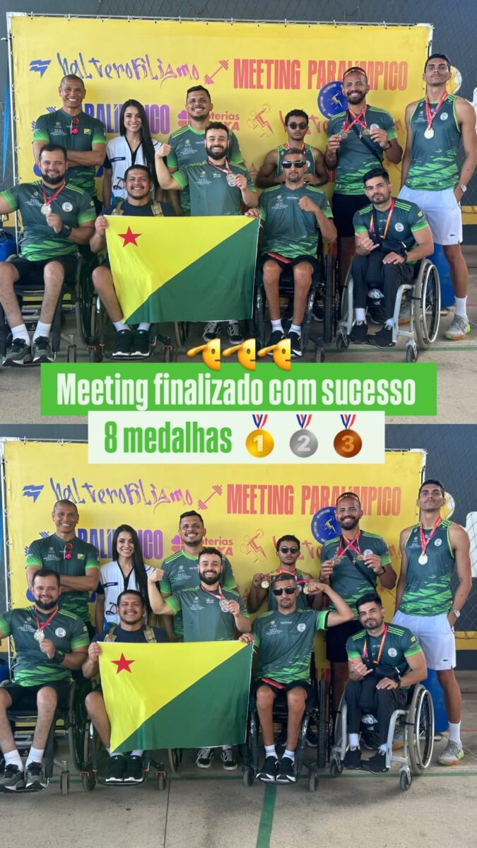 Equipe de paradesporto do Acre conquista oito medalhas no Meeting Paralímpico
