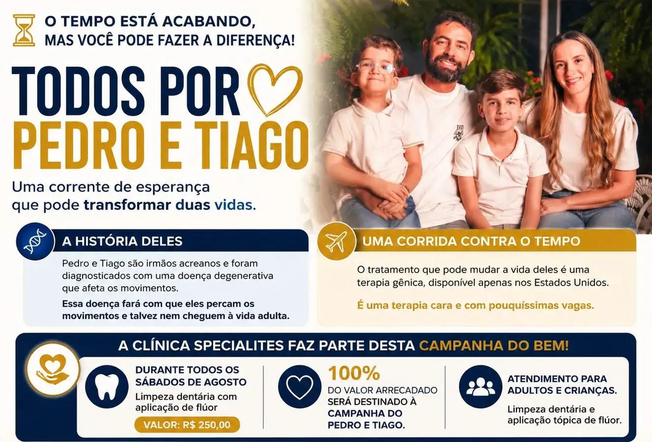 Clínica promove ação para ajudar tratamento de irmãos acreanos com doença rara