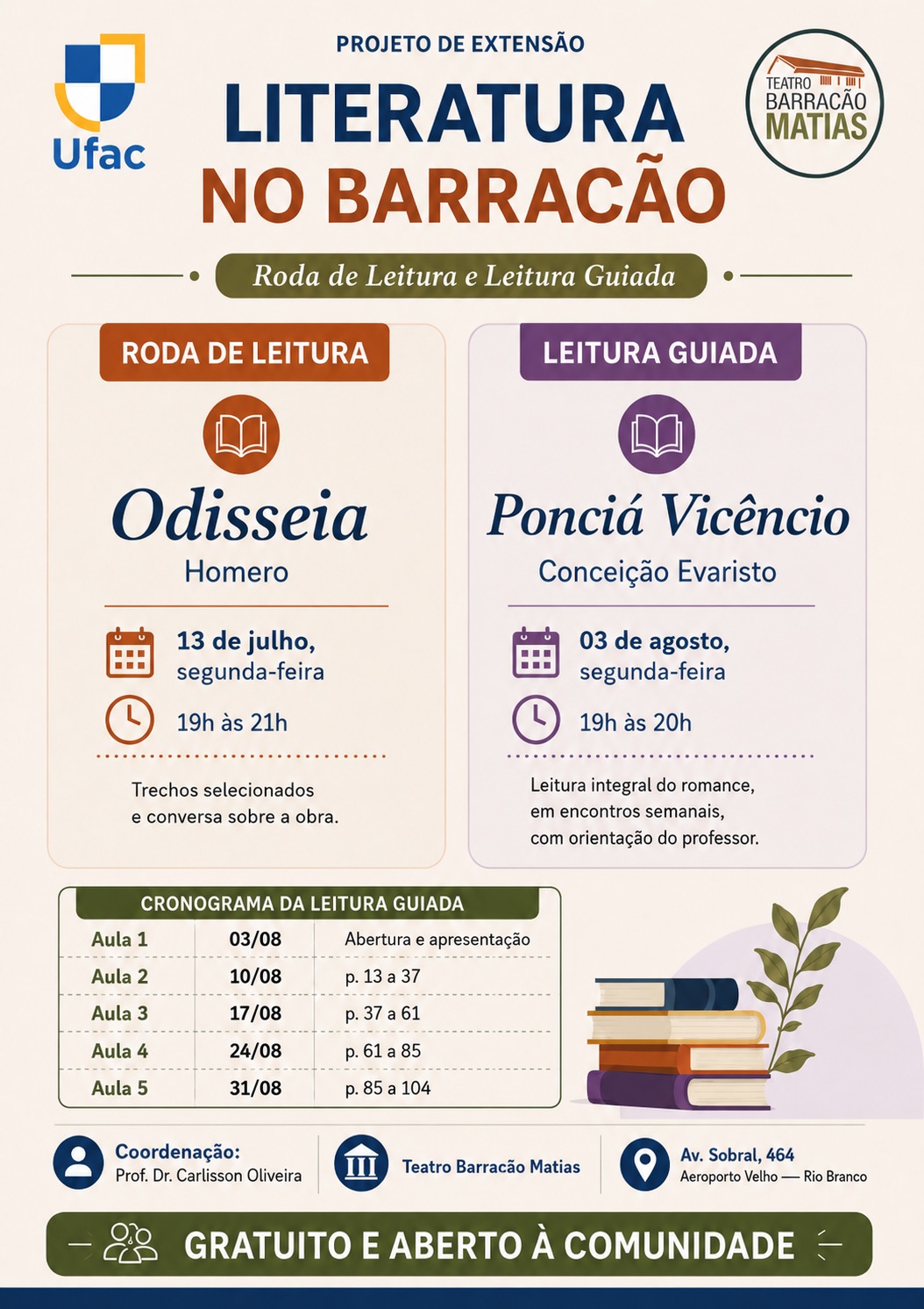 Ufac abre projeto de leitura com Odisseia na semana do filme de Nolan Ufac abre projeto de leitura com Odisseia na semana do filme de Nolan