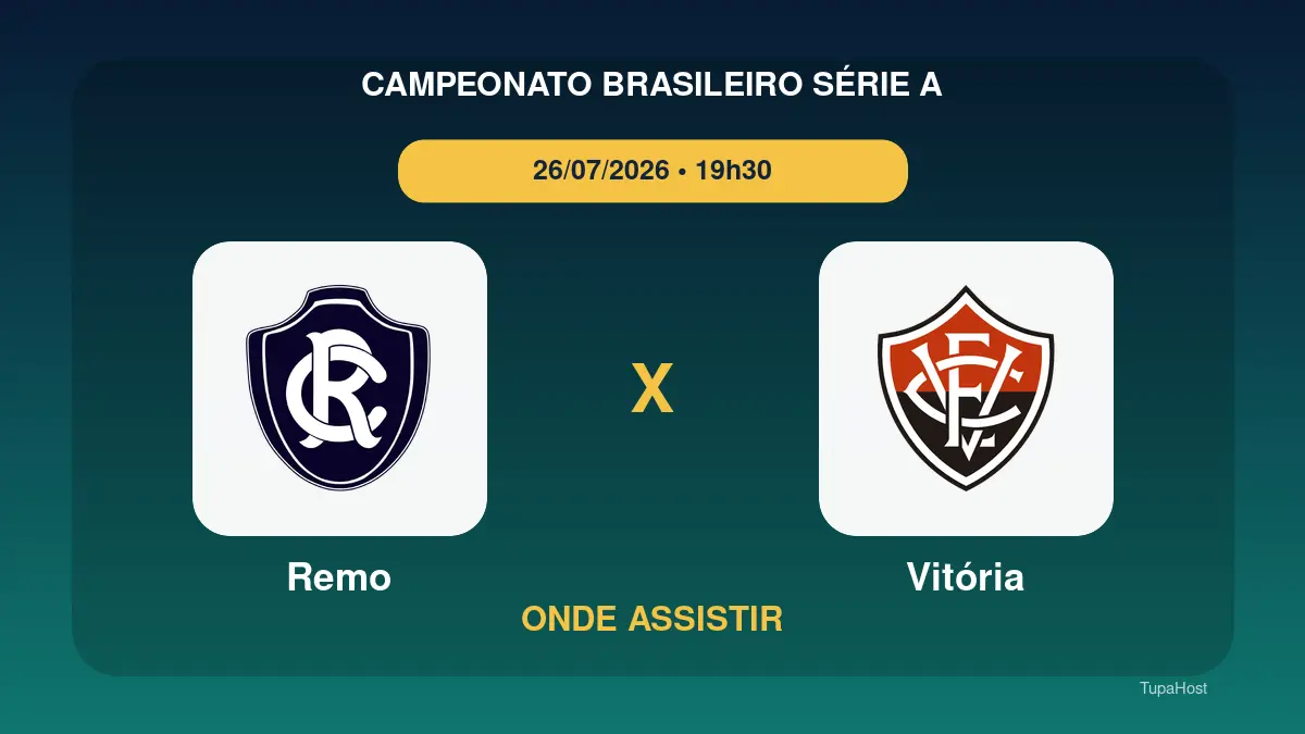 Remo x Vitória onde assistir: horário e informações do jogo