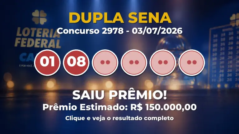 Resultado da Dupla Sena de hoje: veja dezenas e ganhadores do concurso 2978