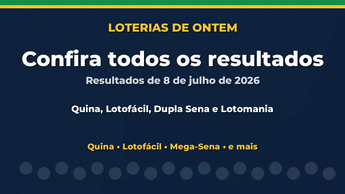 Resultado da Quina, Lotofácil e outras loterias de ontem: veja todos os resultados Resultado da Quina, Lotofácil e outras loterias de ontem: veja todos os resultados