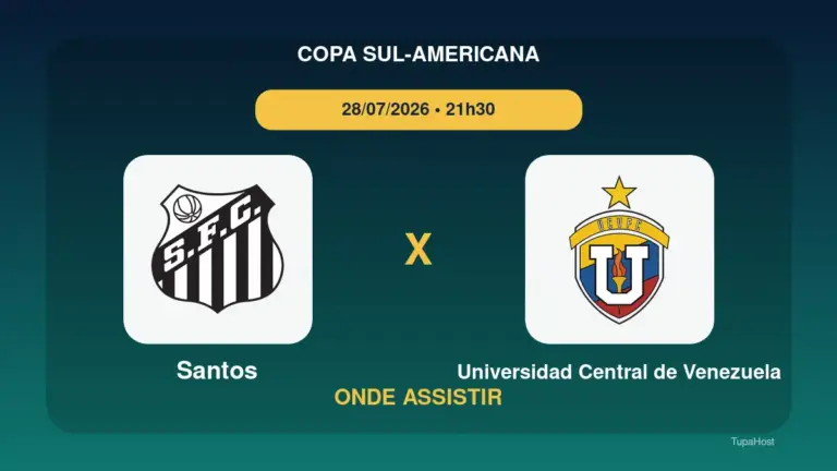 Santos x Universidad Central de Venezuela onde assistir