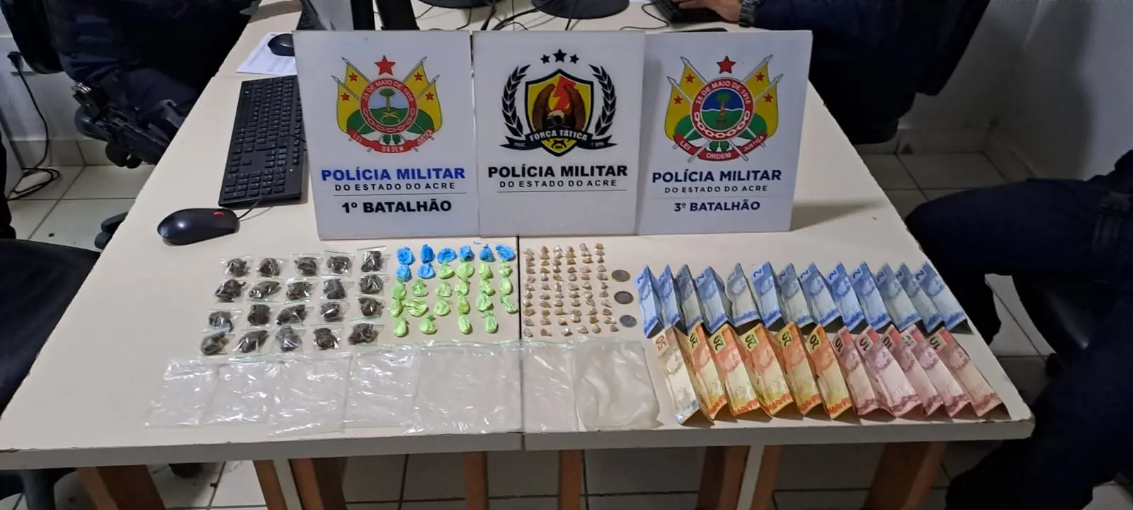 Após captura, suspeito admite à PM que estava “no começo do plantão”