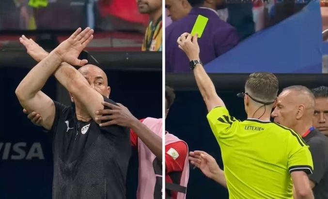Técnico do Egito leva amarelo após fazer gesto contra racismo em jogo