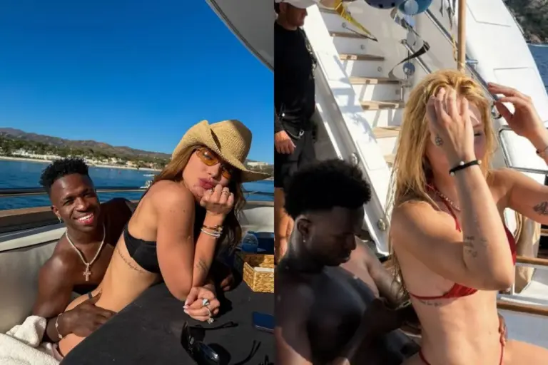 Foto de Virginia Fonseca no colo de Vini Jr. em festa agita redes sociais