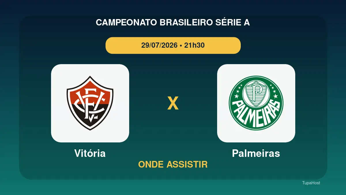 Vitória x Palmeiras onde assistir: horário e informações do jogo