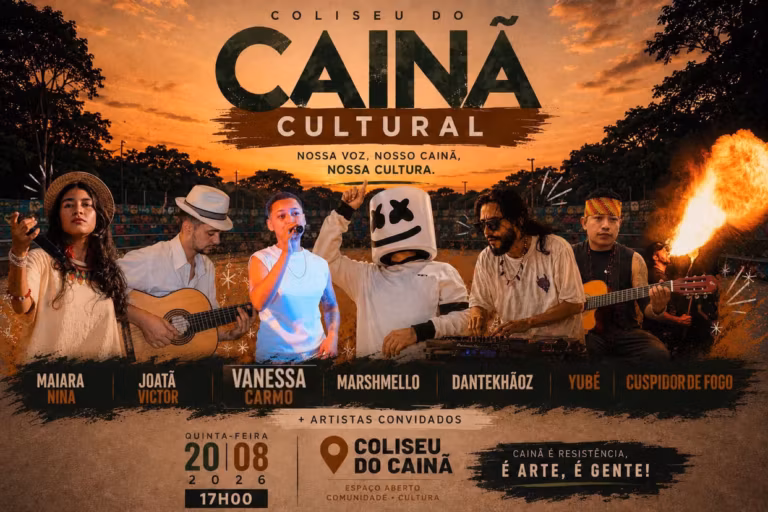 Sarau cultural reúne artistas locais no Coliseu do Cainã nesta 5ª; confira