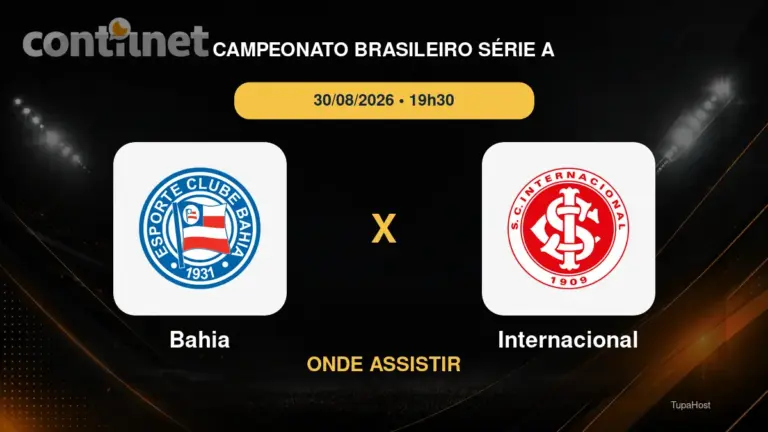 Bahia x Internacional onde assistir