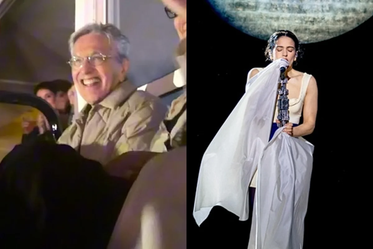 Rosalía exalta Caetano Veloso em show no Brasil: “Um beijo, mestre”
