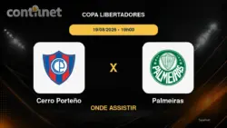 Cerro Porteño x Palmeiras onde assistir