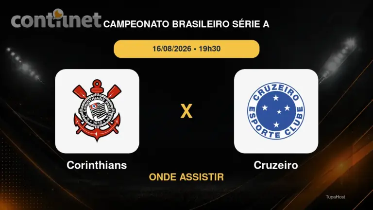 Corinthians x Cruzeiro onde assistir