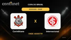 Corinthians x Internacional onde assistir