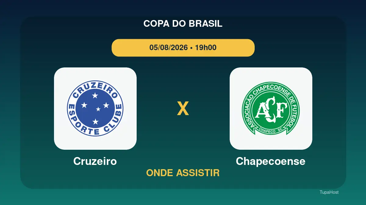 Cruzeiro x Chapecoense onde assistir