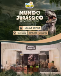 Mundo Jurássico ganha Loja Dino e parque temático no Via Verde Shopping