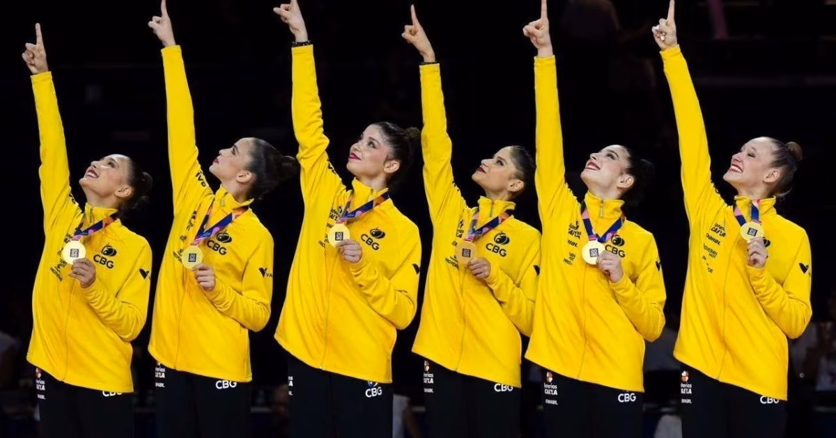 Brasil leva ouro no Mundial de ginástica rítmica com a maior nota do ano
