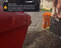 Acreano filma tempestade de granizo em Florianópolis; assista