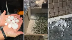 Temporal com granizo atinge Florianópolis e deixa rastro de estragos