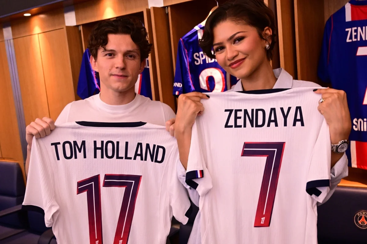 Tom Holland e Zendaya visitam sede do Paris Saint-Germain e participam de ação social