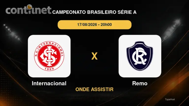 Internacional x Remo onde assistir