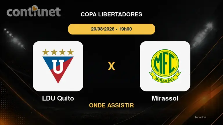 LDU Quito x Mirassol onde assistir