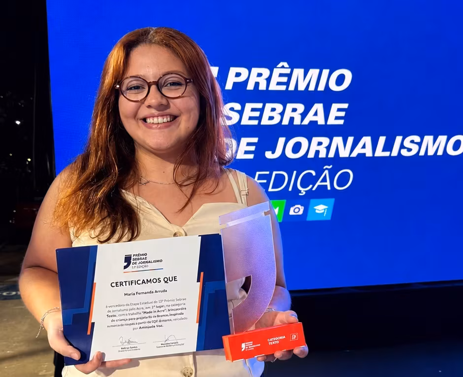Jornalista do ContilNet vence categoria no Prêmio Sebrae de Jornalismo