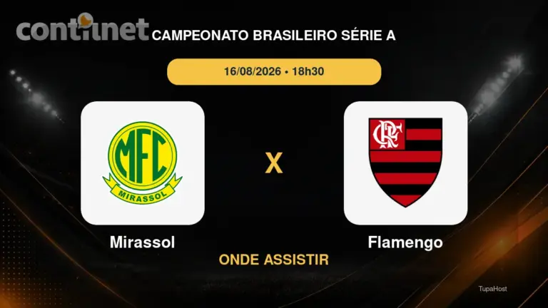 Mirassol x Flamengo onde assistir