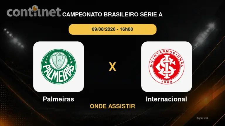 Palmeiras x Internacional onde assistir