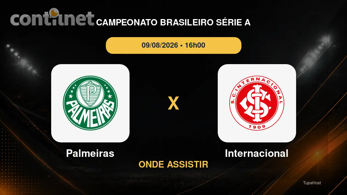 Palmeiras x Internacional onde assistir