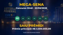 Imagem destacada do resultado da Mega-Sena concurso 3048