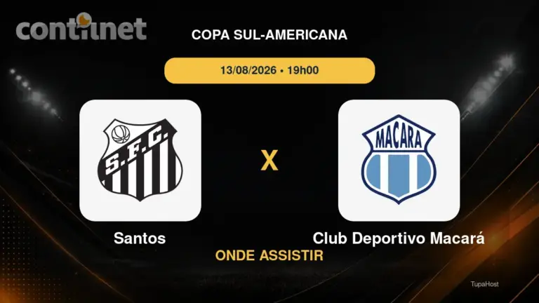 Santos x Club Deportivo Macará onde assistir