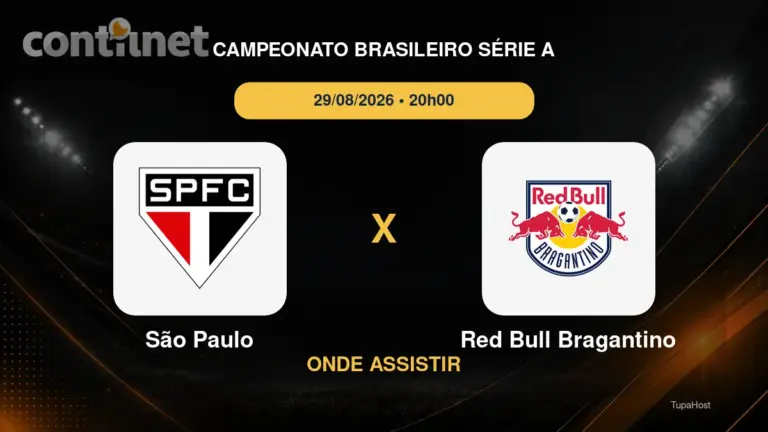 São Paulo x Red Bull Bragantino onde assistir