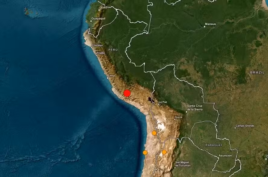 Terremoto de magnitude 6,7 atinge o Peru
