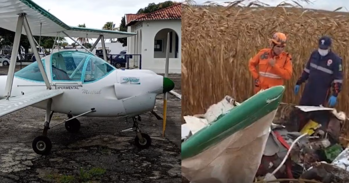 Avião monomotor cai e deixa uma pessoa morta no Sergipe