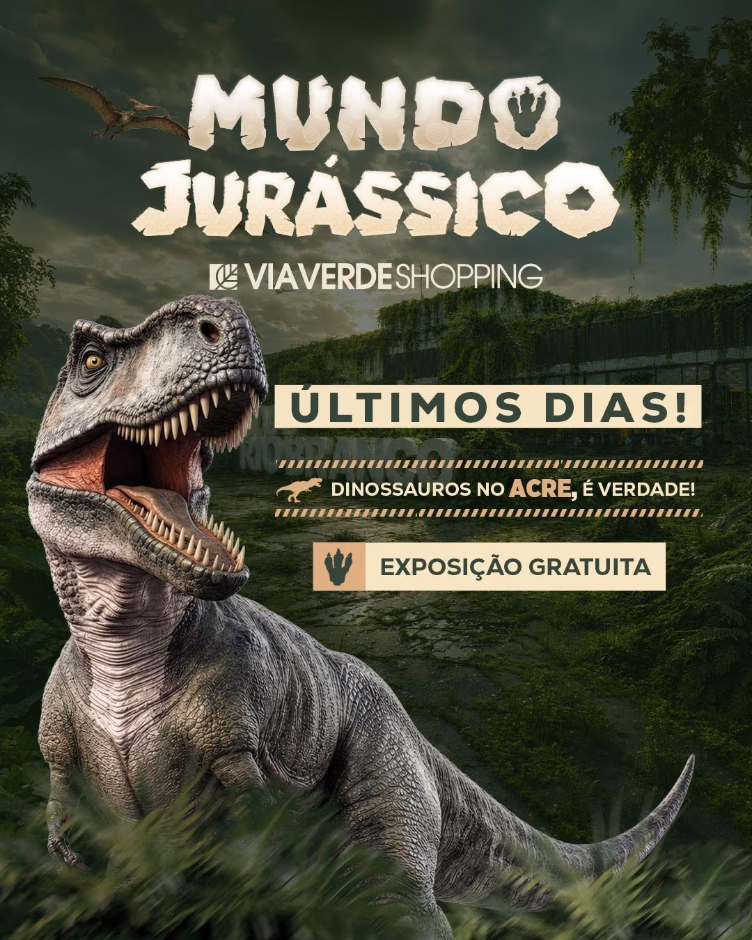 Mundo Jurássico entra nos últimos dias no Via Verde Shopping