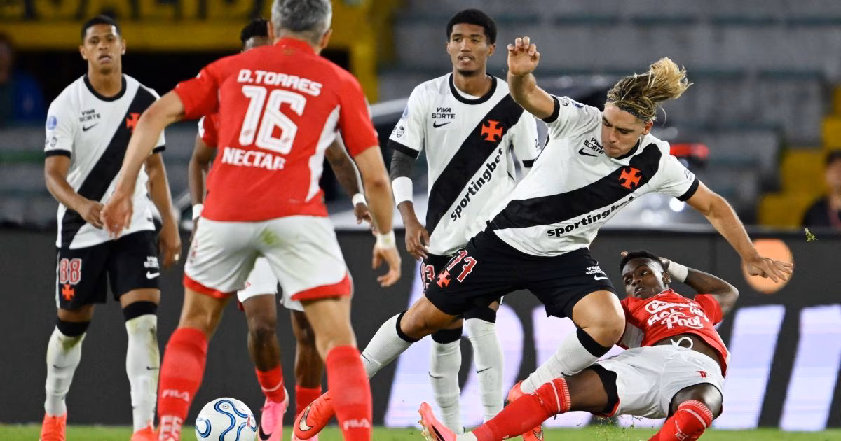 Vasco empata com Santa Fe e deixa decisão aberta na Copa Sul-Americana