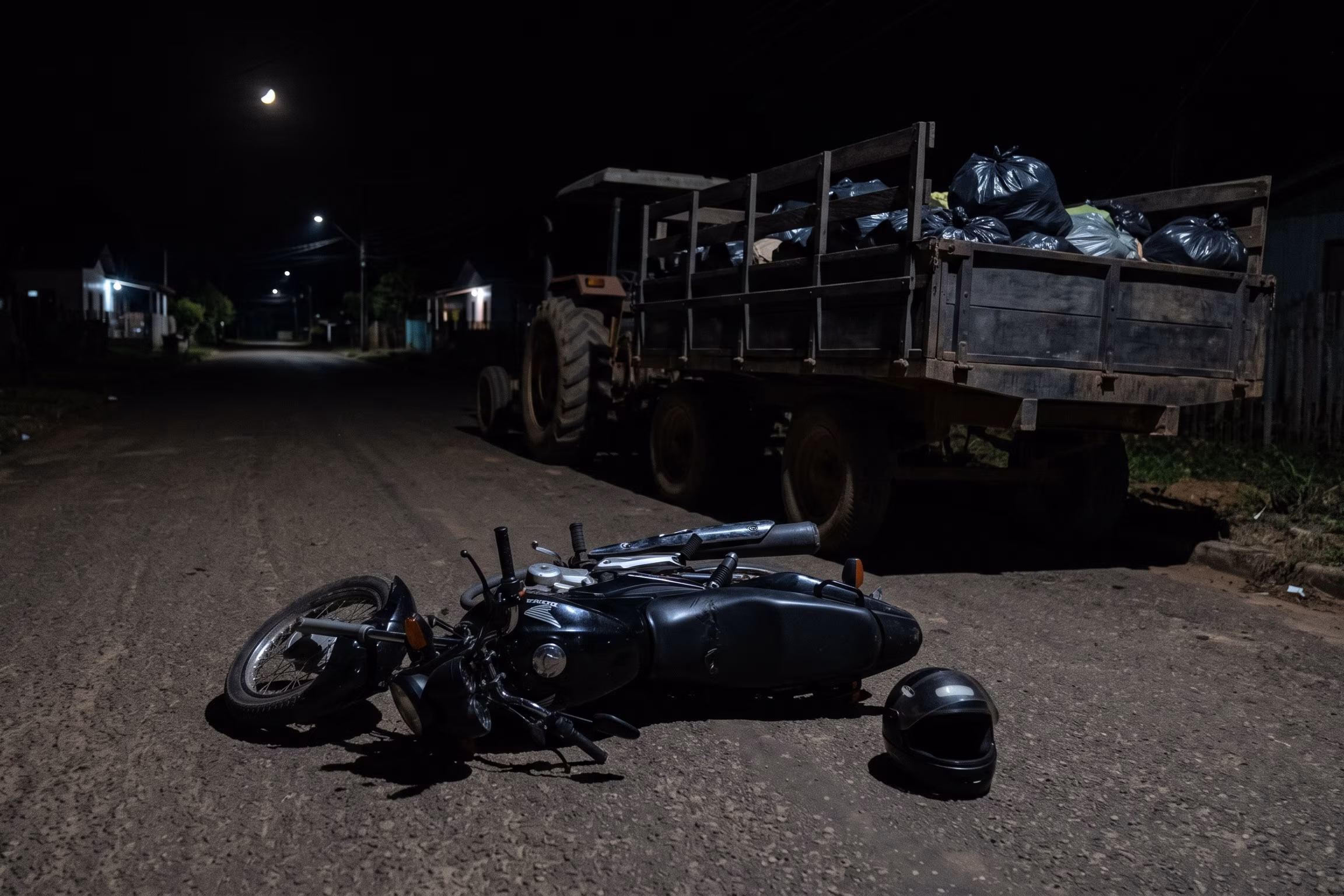 Trator sem sinalização mata motociclista, e viúva grávida receberá pensão